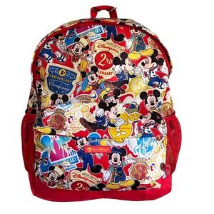 Disney Hong Kong Disneyland 10th Anniversary Mickey Mouse Backpack Bookbag‎